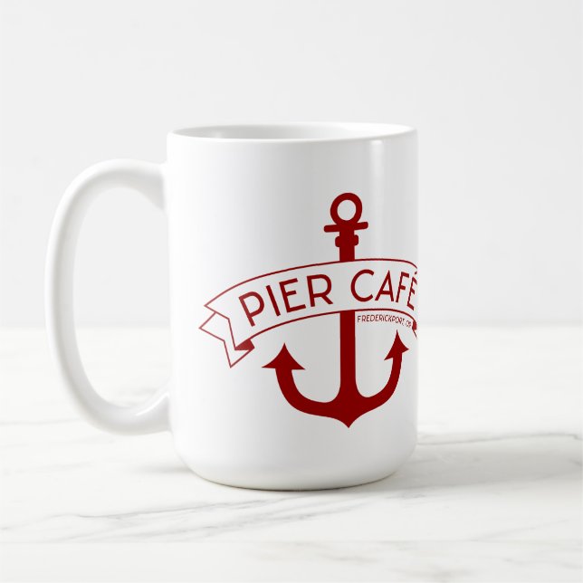 Rouge de tasse de café de café de pilier (Gauche)