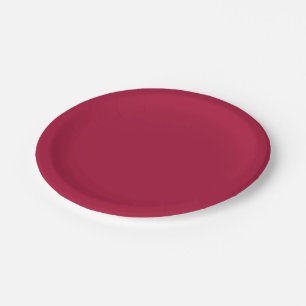 Rouge (einfarbige Farbe) Pappteller