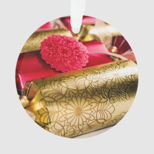 Rouge et biscuits de Noël d'or