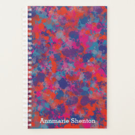 Rouge et Bleu gouttes Abstract Design Planner