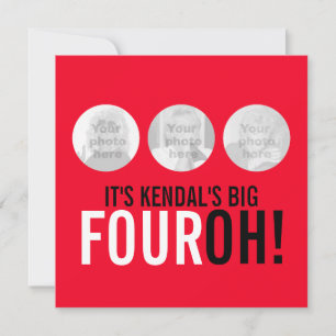 Rouge et noir 40e FOUROH ! photo invitation d'anni