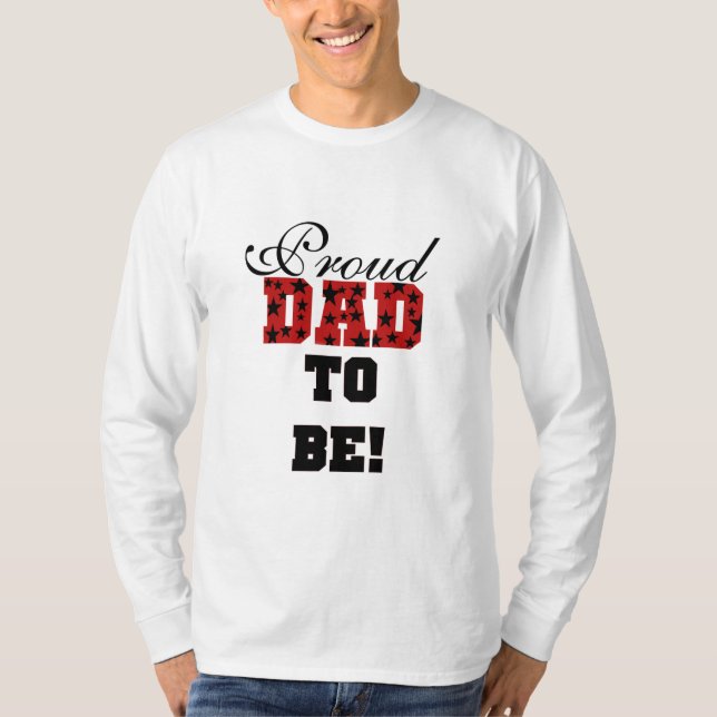 Rouge et Noir Fier Papa d'être tshirts et cadeaux (Devant)