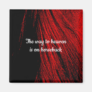 Rouge et noir Horse Mane Magnet