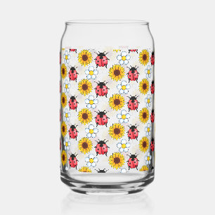 Rouge Et Noir Ladybug Avec Fleurs