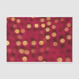 Rouge et papier de soie de soie d'étincelles d'or