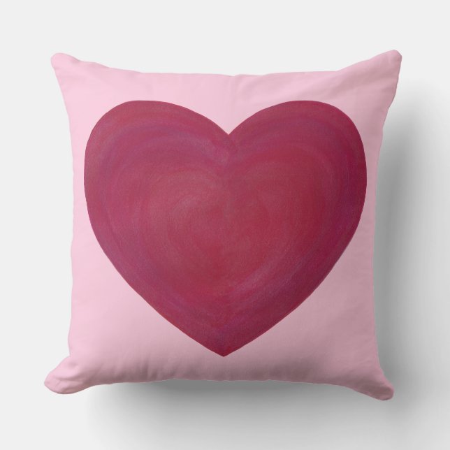 Rouge et rose Coussins de coeur de look glacé (Recto)