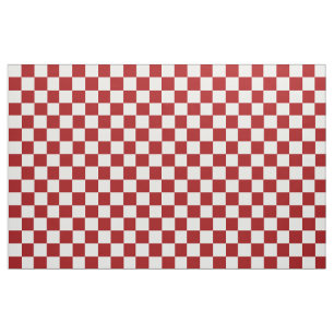 Rouge et tissu vérifié par blanc