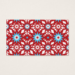 Rouge et Turquoise Blue Star Motif Starburst Desig