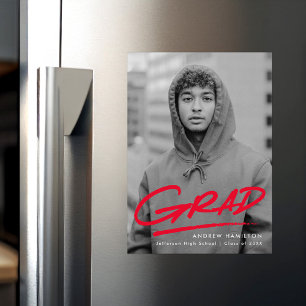 Rouge   Faire-part de graduation en pointillé