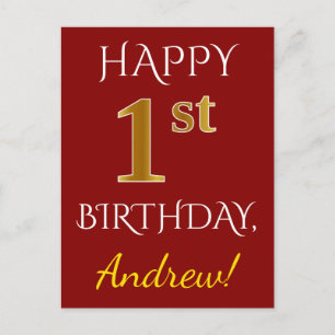 Rouge, Faux Gold 1er anniversaire + Carte postale 