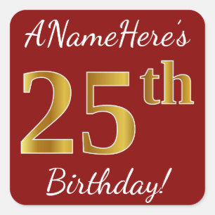 Rouge, Faux Gold 25e anniversaire + Autocollant de