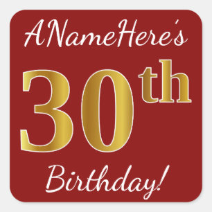 Rouge, Faux Gold 30e anniversaire + Autocollant de