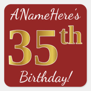 Rouge, Faux Gold 35e anniversaire + Autocollant de