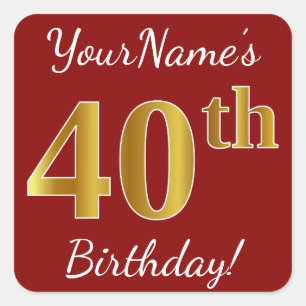 Rouge, Faux Gold 40e anniversaire + Autocollant de
