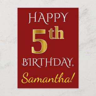 Rouge, Faux Gold 5e anniversaire + Carte postale N
