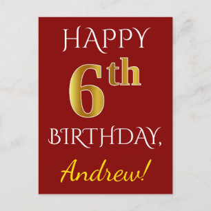 Rouge, Faux Gold 6e anniversaire + Carte postale N