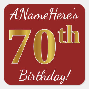 Rouge, Faux Gold 70e anniversaire + Autocollant de