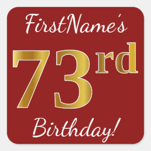 Rouge, Faux Gold 73e anniversaire + Autocollant de