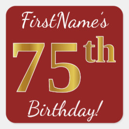 Rouge, Faux Gold 75e anniversaire + Autocollant de