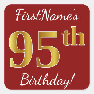 Rouge, Faux Gold 95e anniversaire + Autocollant de