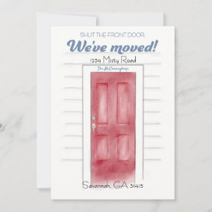 Rouge Fermer La Carte D'Annonce De Porte Avant