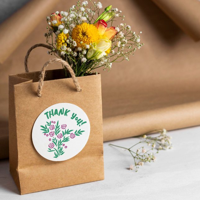 Rouge Floral Runder Aufkleber (Von Creator hochgeladen)