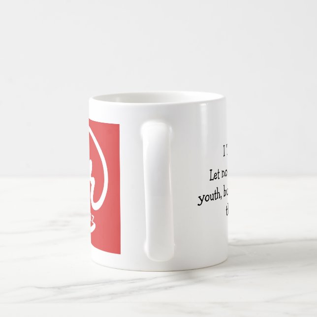 Rouge foncé de tasse de café de NR Studentz (Poignée)