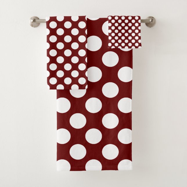 Rouge foncé : Grand Motif blanc Polka Dot (En situation)