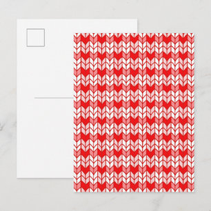 ROUGE GINGHAM MAILLE Carte postale / Verticale