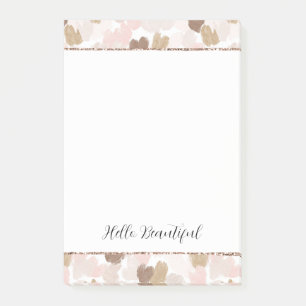 Rouge Glitter Rosa Creme Braun Herzen Post-it Klebezettel