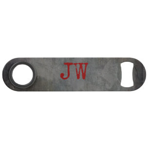 Rouge gris urbain de Groomsman Bestman d'initiales