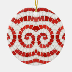ROUGE IONIC MOSAIC Cercle en céramique ornement