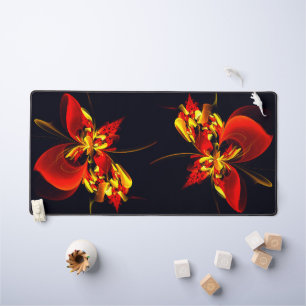 Rouge Jaune Floral Moderne Résumé Modèle Art #10