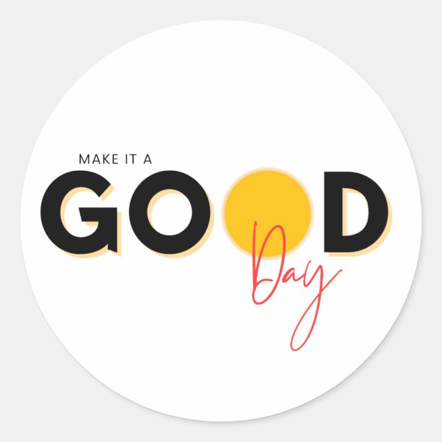 Rouge Jaune Noir Faire Un Sticker Bon Jour (Devant)
