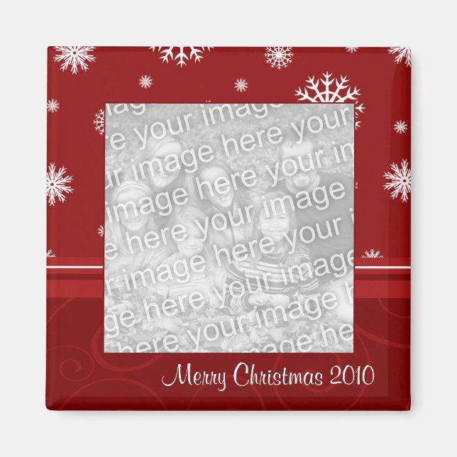 Rouge Joyeux Noël 2010 Magnet photo (Devant)