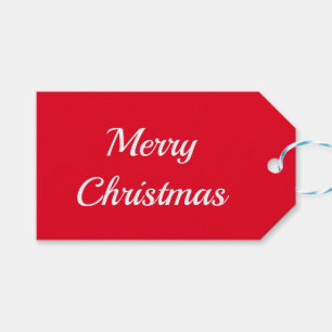 rouge joyeux noël simple minimum étiquette cadeau