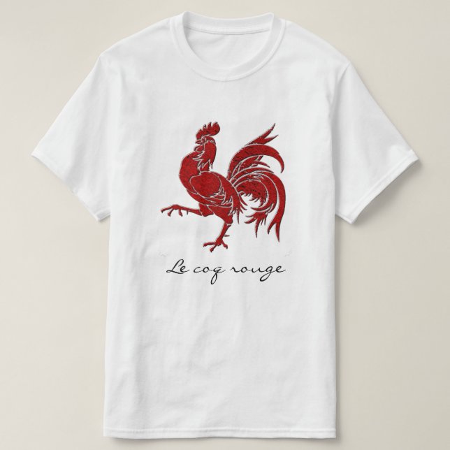 Rouge Le Coq der rote Hahn T-Shirt (Design vorne)