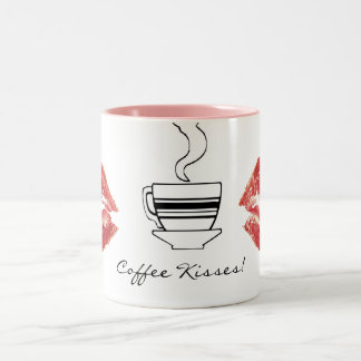 Rouge Lipstick Café Baisers Amusants Drinkware Mug