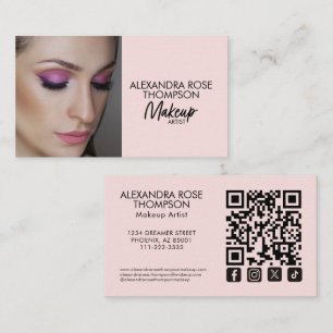 Rouge-Make-up-Artist-QR-Code-Social-Icon Visitenkarte