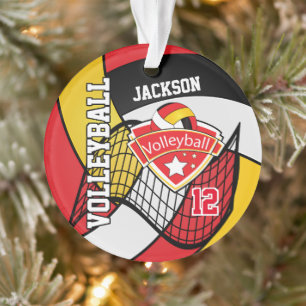 Rouge, noir, blanc et 🏐 2 de volleyball d'or