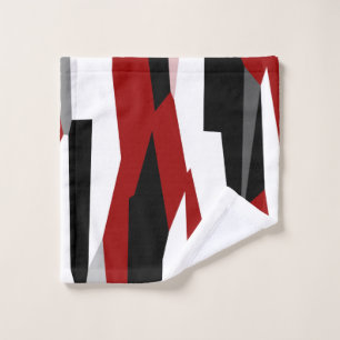 Rouge noir et blanc abstrait