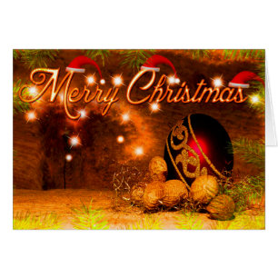 Rouge or et boules décoratives vertes Épouser Noël