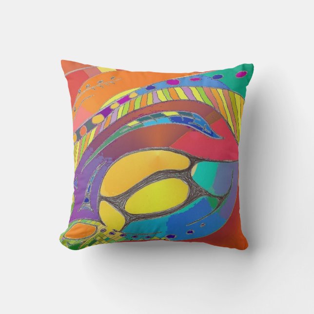 Rouge organique audacieux de coussin (Recto)