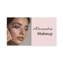 Rouge Pink Schwarzes Skript Foto Makeup 