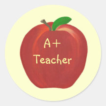 Rouge Pomme, A+ stickers enseignant