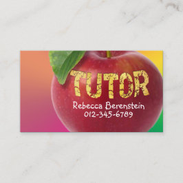 Rouge Pomme Tutor Pnk Orange Carte de visite