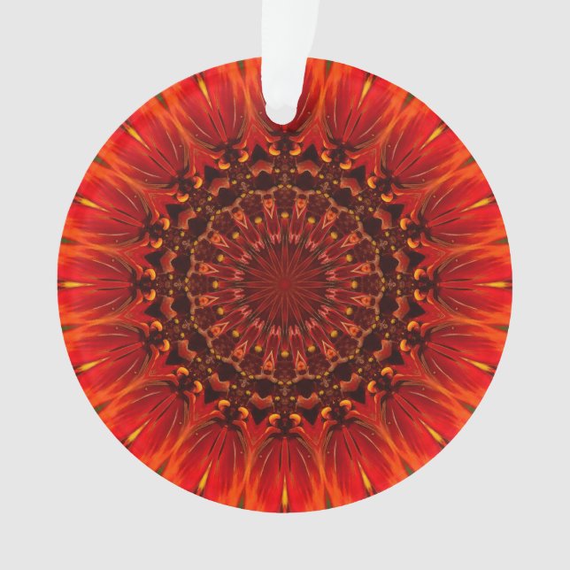 Rouge profond Rudbeckia Floral Mandala (devant)