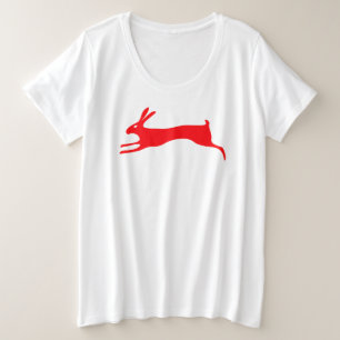 ROUGE RABBIT NOM PERSONNALISÉ T-SHIRT féminin de t