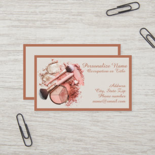 Rouge Rosa Kosmetik-Make-up-Palette Personalisiert Visitenkarte