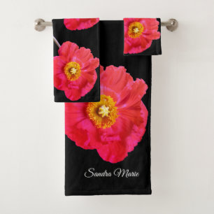 Rouge rose moderne Poppies Fleur de Pavot Bain Noi